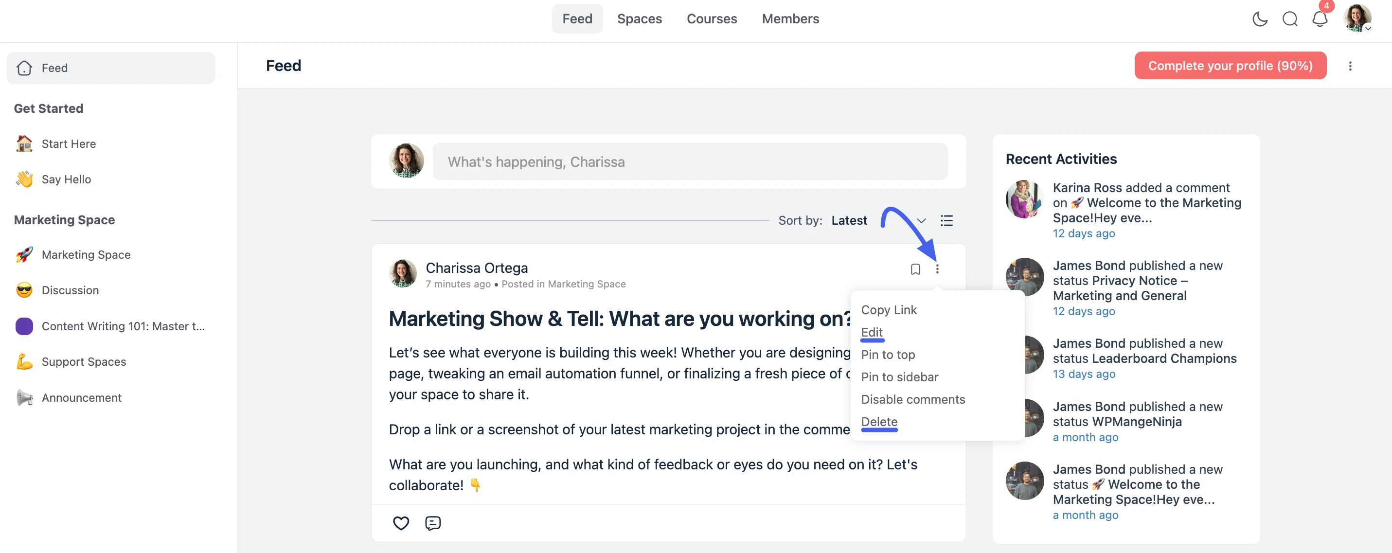 Editing and Deleting Post
