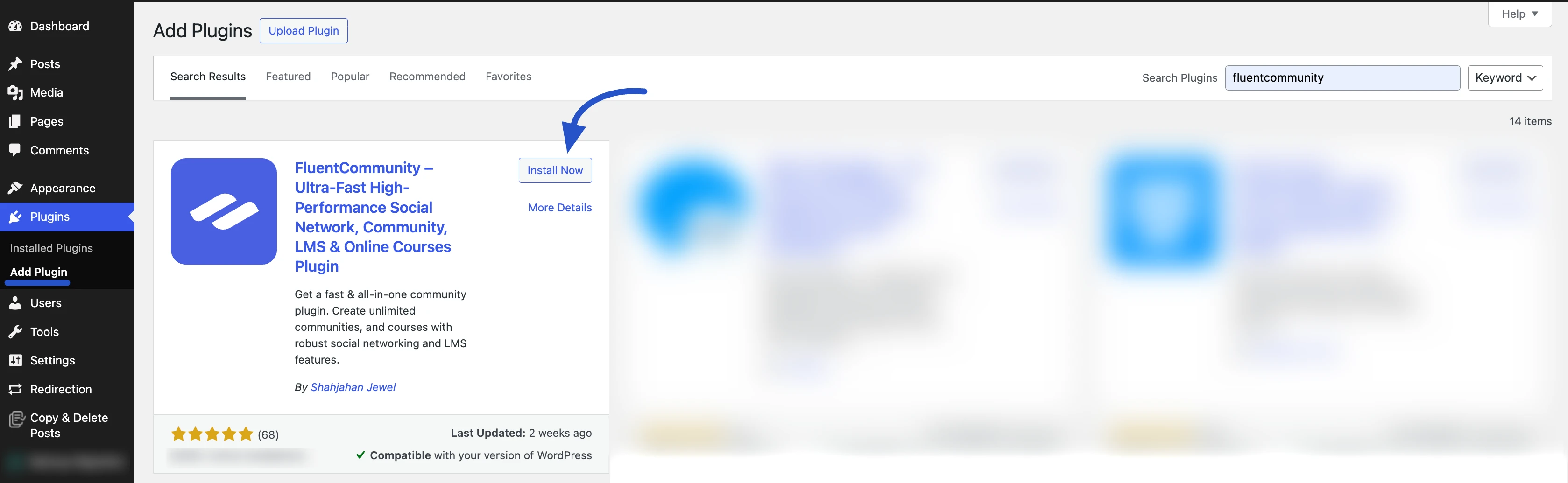 Install & Activate FluentCommunity