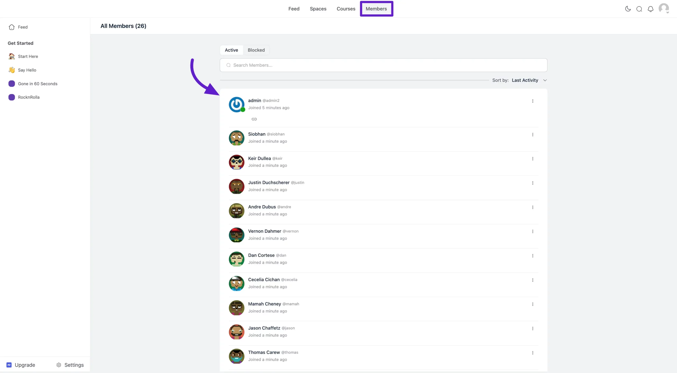 Members preview after migration