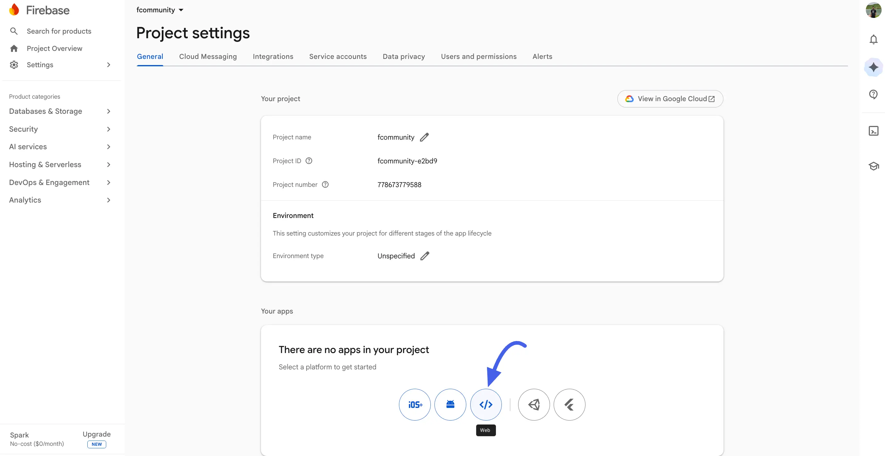Register app button